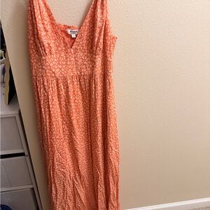 BB Dakota Orange Floral Maxi Dress